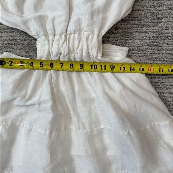 New AJE Mimosa Cutout Linen:Silk Mini White Dress Small - Picture 8 of 14
